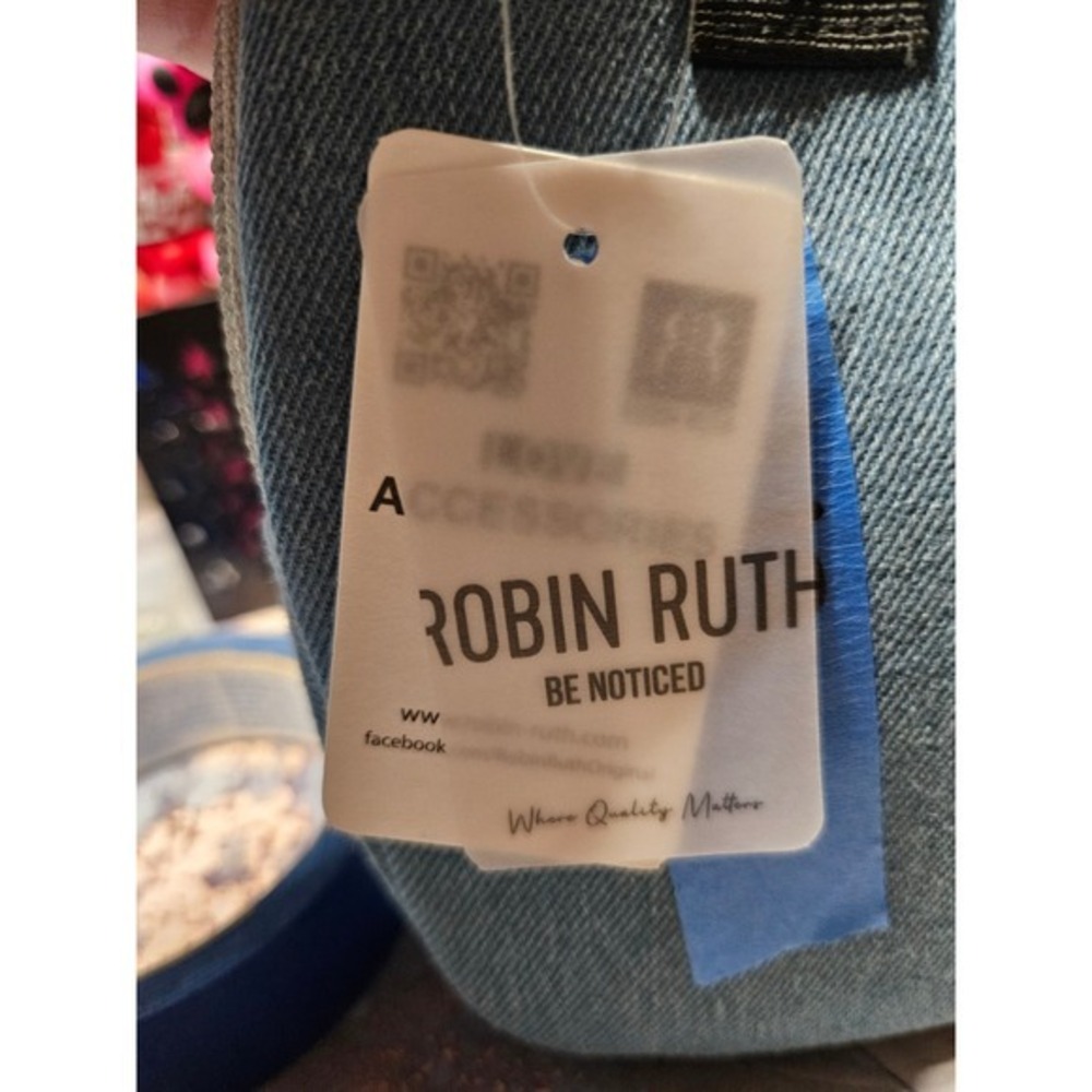 Robin Ruth Michigan Map Denim Baseball Cap Be Noticed Adjustable Strap - Picture 2 of 3
